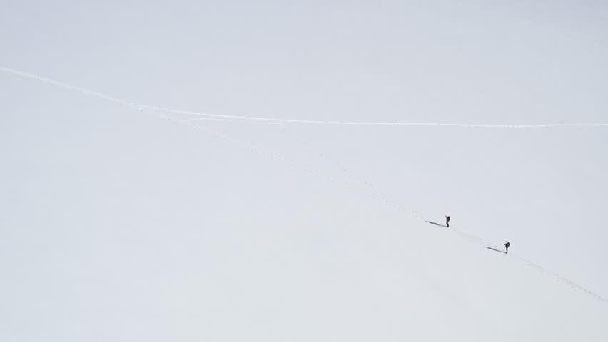 mountaineers on the Mont Blanc glacier, snow, ice, roped party, mountaineers, Mont Blanc, Italy