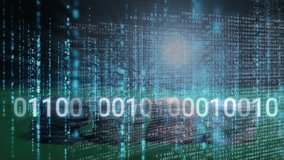 Animation of data processing and binary coding over casino chips. global business, finance, gambling and data processing concept digitally generated video. - Powered by Shutterstock - Get 15% off with code: PIKWIZARD15