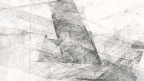 Light gray abstract grunge background with translucent charcoal geometric shapes, layered distressed paint texture, thin crosshatched scratch lines, fragmented triangular forms, industrial concrete style surface with chaotic intersecting linear abrasions and weathered artistic composition - Powered by Shutterstock - Get 15% off with code: PIKWIZARD15