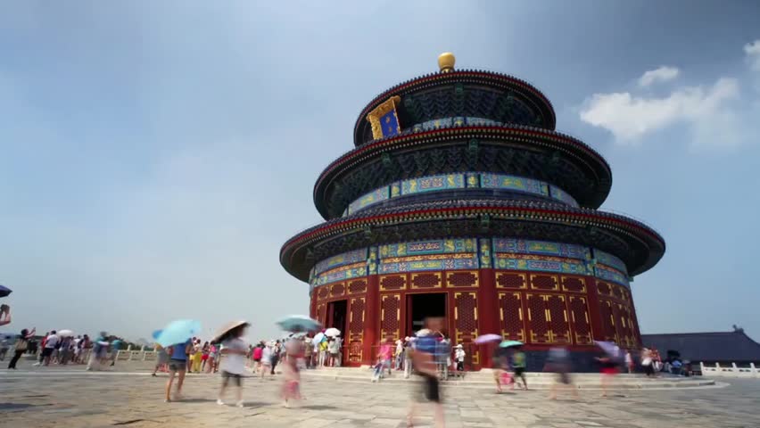 The Temple of Heaven in Beijing, China, a historic and cultural landmark, showcasing traditional architecture and serene surroundings.