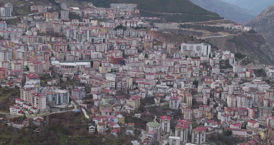 View of Artvin City in Northeastern Turkey
