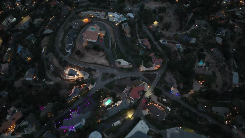 Night Aerial Drone View of San Diego, California – Illuminated City Skyline