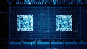 Futuristic blockchain data transfer background with digital blocks, encrypted connections and glowing interface, ideal for fintech, cryptocurrency, cybersecurity and decentralized network concepts. - Powered by Shutterstock - Get 15% off with code: PIKWIZARD15