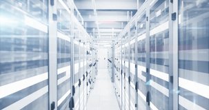 Animation of financial data processing over server room. Global business, finances, technology and digital interface concept digitally generated video. - Powered by Shutterstock - Get 15% off with code: PIKWIZARD15