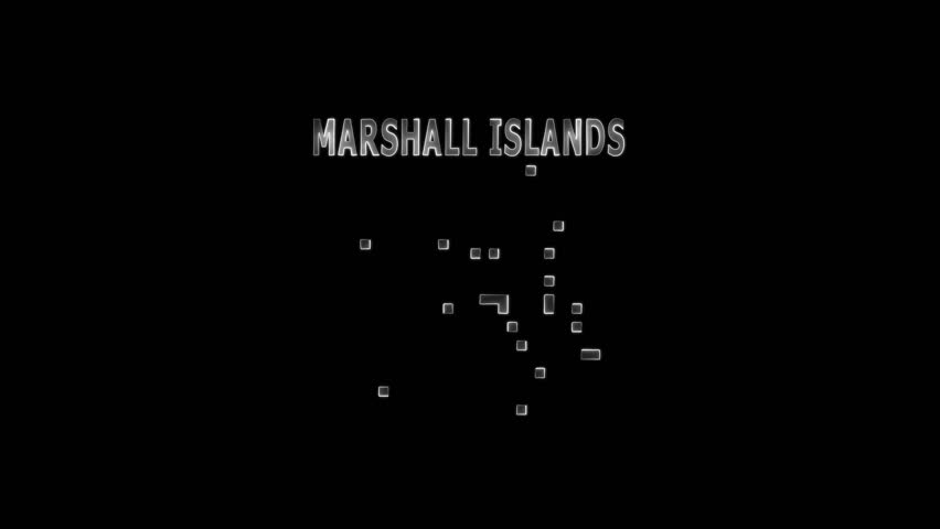 Marshall Islands Map Outline Silhouette Animation Background