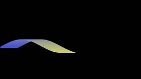 Smooth blue and yellow gradient ribbon wave flowing across a black background for overlays. - Powered by Shutterstock - Get 15% off with code: PIKWIZARD15