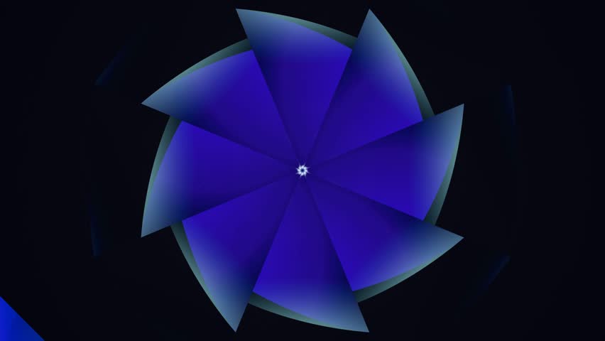 Abstract Shooting Star Aperture Animation Background with Blue Futuristic Light Motion