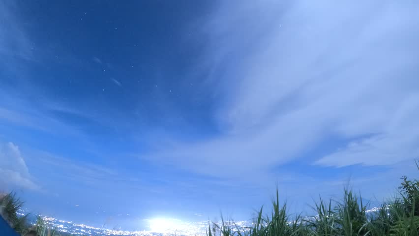 Star Trail from Mount Empung, Tomohon City, North Sulawesi, Indonesia