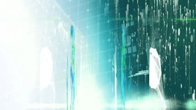 Animation of data processing and networks of connections. Global data processing and digital interface concept digitally generated video. - Powered by Shutterstock - Get 15% off with code: PIKWIZARD15