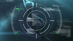 Animation of data processing over dna strand. Global science and digital interface concept digitally generated video. - Powered by Shutterstock - Get 15% off with code: PIKWIZARD15