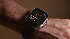 Smartwatch Measuring Heart Rate in Real Time Close Up - Powered by Shutterstock - Get 15% off with code: PIKWIZARD15