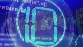 Animation of financial data processing and countdown. global business, data processing, connections, computing and digital interface concept digitally generated video. - Powered by Shutterstock - Get 15% off with code: PIKWIZARD15