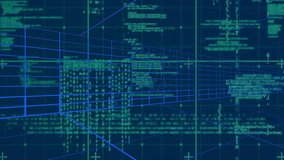 Animation of clock over data processing and networks. Global computing, networks, business, finance and data processing concept digitally generated video. - Powered by Shutterstock - Get 15% off with code: PIKWIZARD15