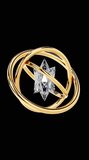3D Rotating Interlocking Golden Rings Orbiting Diamond Crystal Core - Loop Animation - Powered by Shutterstock - Get 15% off with code: PIKWIZARD15