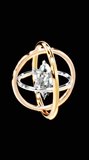 3D Rotating Interlocking Golden Rings Orbiting Diamond Crystal Core - Loop Animation - Powered by Shutterstock - Get 15% off with code: PIKWIZARD15