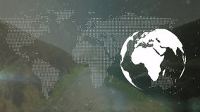 This video features animations of glowing lights over a dark background, representing data processing, energy and movement. The footage also includes a spinning globe and world map, symbolizing the - Powered by Shutterstock - Get 15% off with code: PIKWIZARD15