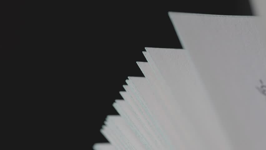Macro Close-Up of Turning Book Pages