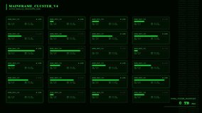 Server Rack Data Dashboard Showing Real Time CPU, Memory Usage, and Network Speed on a Dark Tech Grid Background. - Powered by Shutterstock - Get 15% off with code: PIKWIZARD15