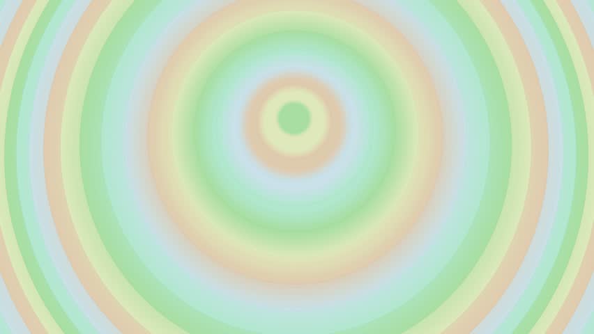 Abstract concentric circles in pastel shades of green, blue, and peach. Soft, blurred edges create a calming, dreamlike effect. Ideal for backgrounds and designs.