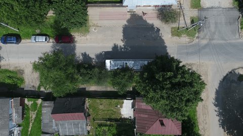 Top Down Drone Flight over Tarusa Museum