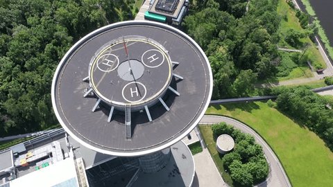 Helipad on Moscow Region Government Building Roof