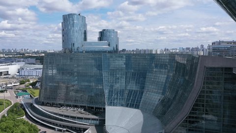 Aerial Left Flyby Glass Complex