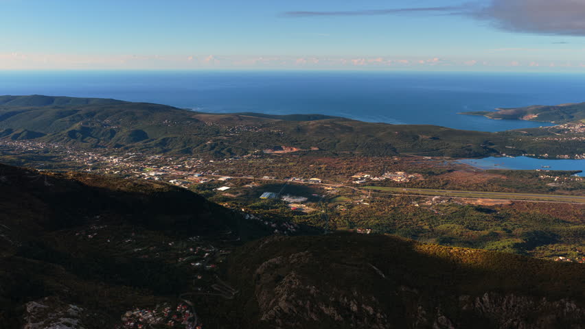 Aerial drone view of Montenegro