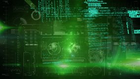 Digital animation of digital interface with data processing against green background. computer interface and technology concept - Powered by Shutterstock - Get 15% off with code: PIKWIZARD15