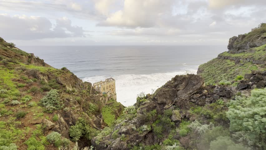 Ruins of Elevador de Aguas de Gordejuela in Northern Tenerife
