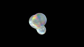 Looping Liquid Glass metaball abstract shape animation with alpha channel on transparent background. - Powered by Shutterstock - Get 15% off with code: PIKWIZARD15