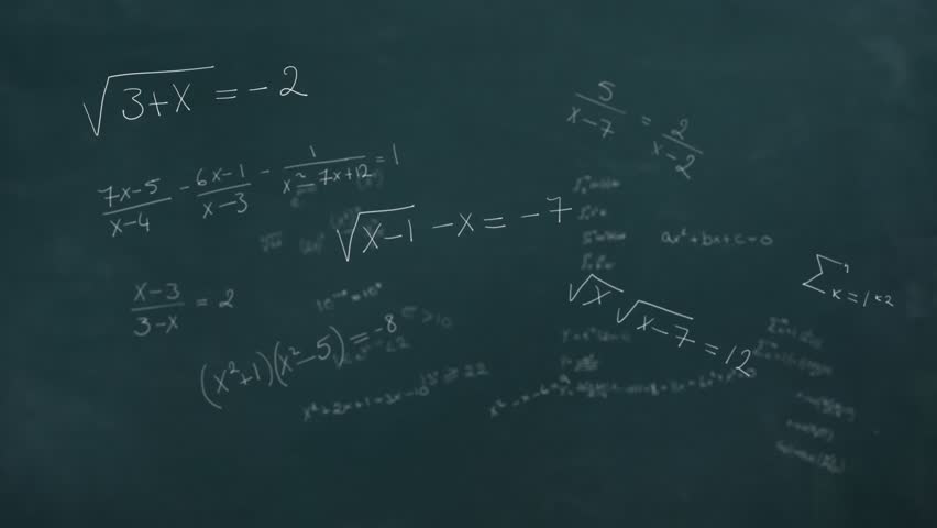 Animation of white mathematical equations against gray background. Digitally generated, hologram, illustration, solution, abstract, sums, calculation and education concept.