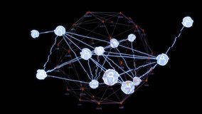 Purple grid map appearing, user icons connecting nodes, pulsing into dotted globe enabling exchange. Network, connectivity, data, visualization, digital, technology, global - Powered by Shutterstock - Get 15% off with code: PIKWIZARD15