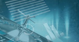 Animation of data processing over roulette. Global business and digital interface concept digitally generated video. - Powered by Shutterstock - Get 15% off with code: PIKWIZARD15