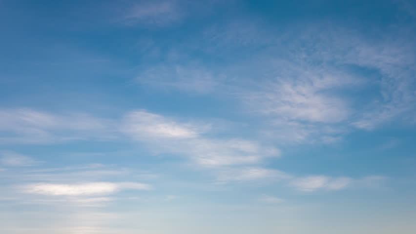 Beautiful evening clouds time-lapse, soft purple and pink sky background.