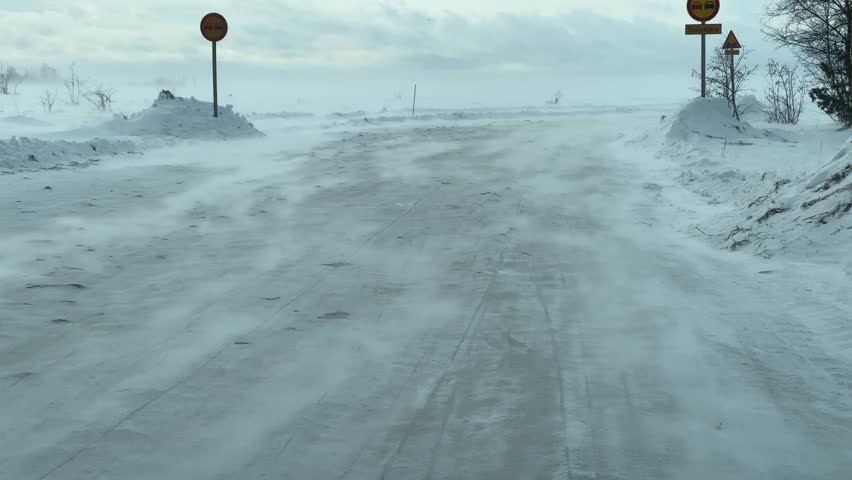 Ice road between Oulunsalo and Hailuoto, Oulu Finland