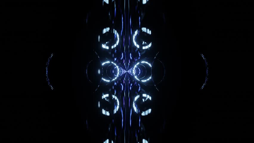Double rings blue tunnel VJ loop animation background