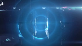 Animation of data processing and qr code over neon lights. Global data processing and digital interface concept digitally generated video. - Powered by Shutterstock - Get 15% off with code: PIKWIZARD15