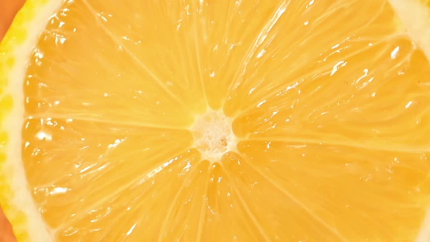 Close-up of a lemon slice.