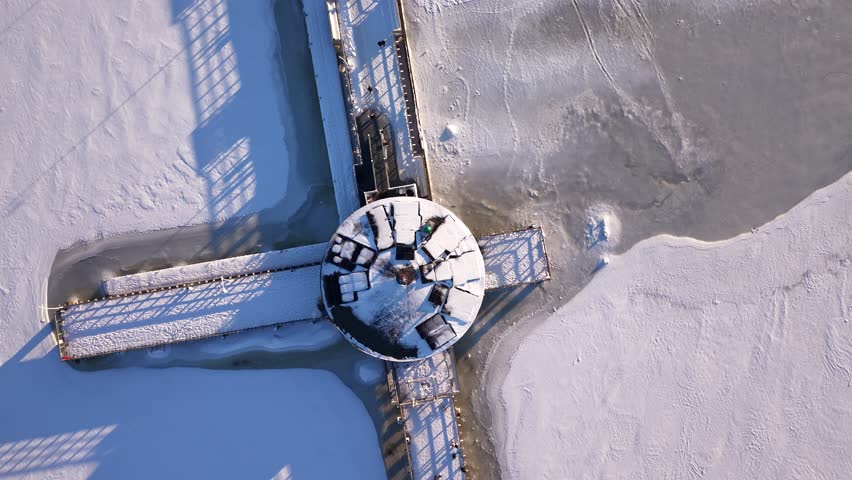 pier in Puck, Poland, during 