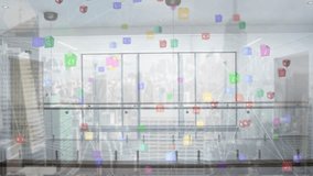 Animation of financial data processing over business people in office. Courier service and business concept. - Powered by Shutterstock - Get 15% off with code: PIKWIZARD15