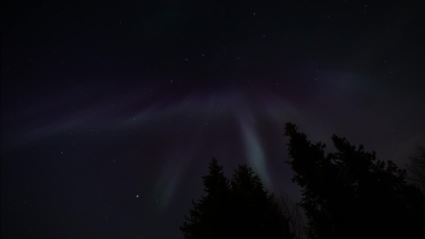 aurora borealis northen light in sweden, Kiruna, over Arctic circle