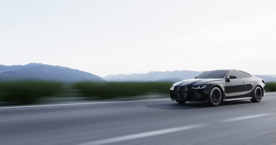 Car is driving on the road