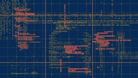 Animation of scope scanning over data processing on blue background. Global technology, computing and digital interface concept digitally generated video. - Powered by Shutterstock - Get 15% off with code: PIKWIZARD15