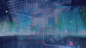 Animation of with data processing and globe with arrows over white background. Global data processing digital interface technology and networking concept digitally generated video. - Powered by Shutterstock - Get 15% off with code: PIKWIZARD15