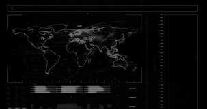 Animation of world map over data processing. Global business and digital interface concept digitally generated video. - Powered by Shutterstock - Get 15% off with code: PIKWIZARD15