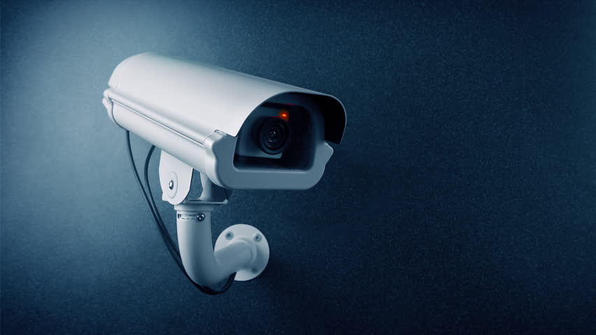 CCTV Camera Recording Inside Building Loop
