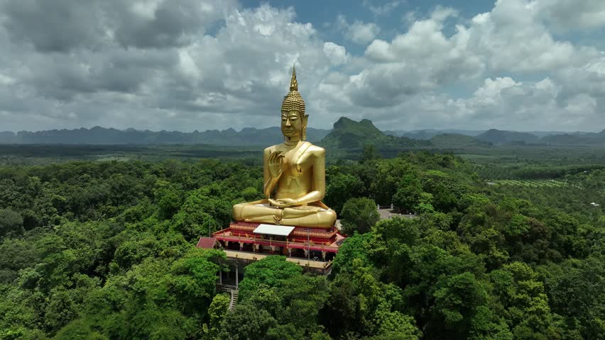 Golden Big Buddha in Chumphon Thailand
