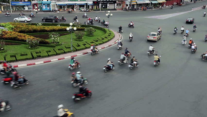 HO CHI MINH CITY - JUNE 2: Time Lapse of crazy traffic in Ho Chi Minh City,