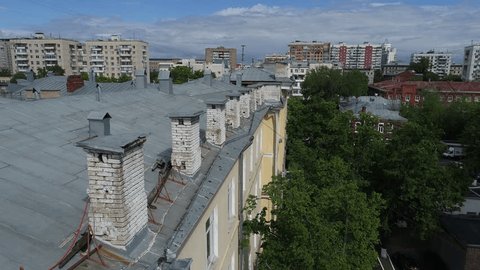 Drone Retreat Descent along Moniki Courtyard