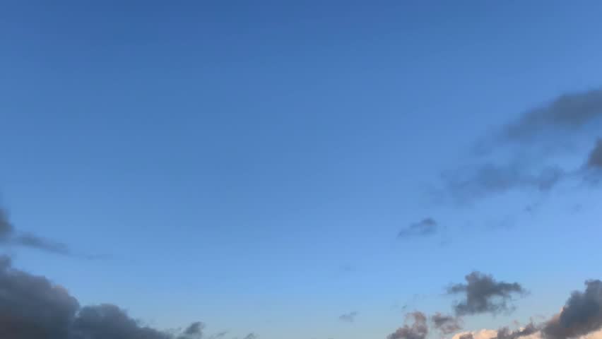 Beautiful landscape of the sky with clouds at sunset